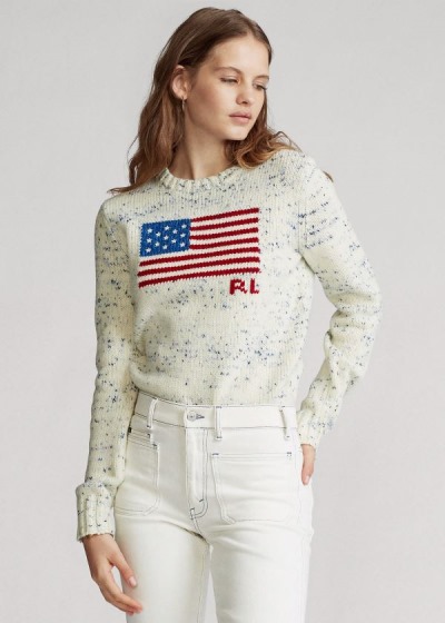 Sueter Polo Ralph Lauren Mujer Multicolor - Flag Wool - RJNPK1463